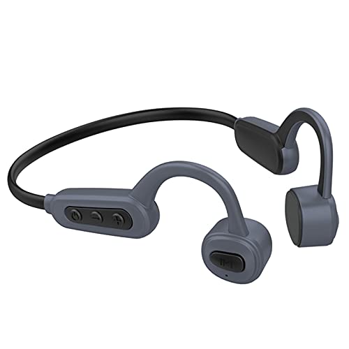IP68 Underwater Waterproof Swimming Headset Bone Conduction Earphone with MP3 and Bluetooth for Swimmers Open-Ear Elastic Band (Grey) - color: Grey