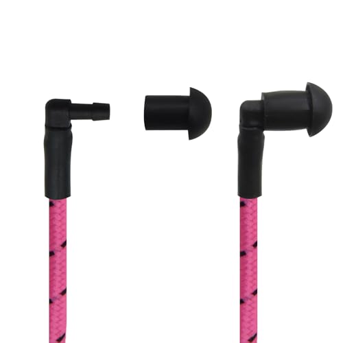 Replacement Braided Nylon Surveillance Acoustic Coil Tube for Radio Earpiece Moisture Resistant Fiber Mesh Colorful Accessories (Rosered-1) - color: RoseRed-1