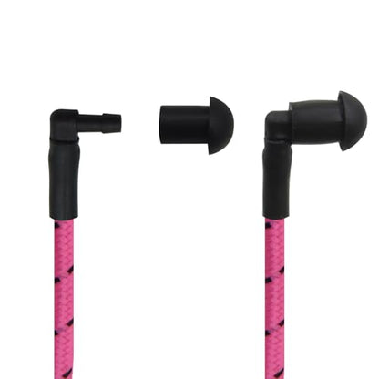 Replacement Braided Nylon Surveillance Acoustic Coil Tube for Radio Earpiece Moisture Resistant Fiber Mesh Colorful Accessories (Rosered-2) - color: RoseRed-2