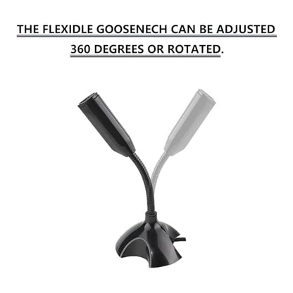 LANDIBO USB Microphone，Adjustable gooseneck mini for Laptop/Desktop Computers Microphone for pc，Plug and Play, Driver-Free USB Condenser Microphone，Recordings, Games, Streaming, podcasts. (USB) - style: USB