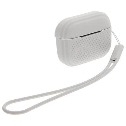 POPETPOP Silicone Earphone Charging Case Cover for Earbuds, Portable Protective Earbud Shell, Gray Earphone Protector Compatible with Apple Accessories