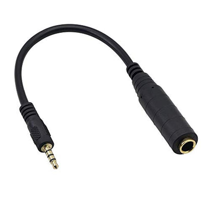 1/4" to 1/8" Adapter,6.35mm Stereo Jack to 3.5mm TRRS Male Audio Cable Connector Adapter for Amplifiers, Guitars, Pianos, Home Theater Equipment Etc.