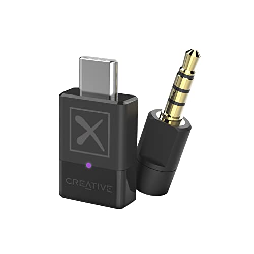 Creative BT-W4 Smart Bluetooth 5.2 Audio Transmitter with aptX Adaptive, 24-bit Audio, Device-Switching Function, and Voice Chat Support for PC/Mac / PS5 / PS4 / Nintendo Switch - color: Bluetooth 5.2 Audio Transmitter