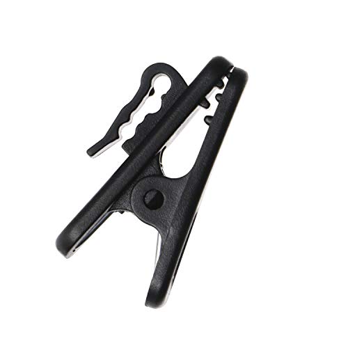 Mini Skater 1 Inch Length Small Earphone Wire Clips Headphone Mount Cable Clothing Clip Earbud Clip to Keep Earphone/Microphone Cord in Place for 1.5mm Wires Diameter Round Wire Earphones,4Pcs (Black)