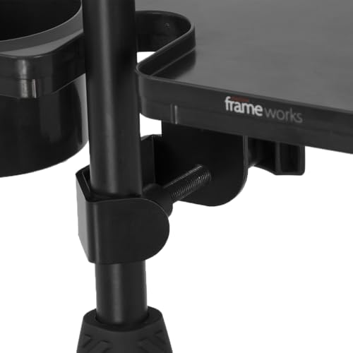 Gator Frameworks Microphone Stand Accessory Tray with Drink Holder and Guitar Pick Tab, 12" x 7" (GFW-MIC-ACCTRAY) (Pack of 6) - size: 12" x 7" Standard Tray - 6 Pack, style: Standard Tray