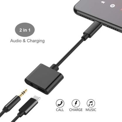 Selna USB C Headphone Adapter Earphone 3.5mm Jack Compatible with iPad Pro 12.9" (3rd/4th/5th/6th Gen), Charger Port Splitter Mic Support Hands-Free Type-C