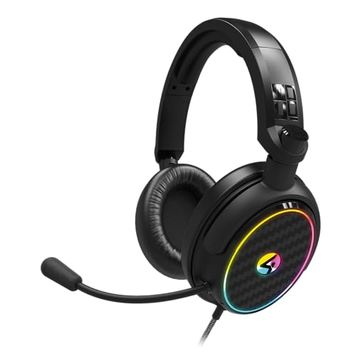 4Gamers C6-100 LED Light-Up Gaming Headset for PS5, Xbox & PC