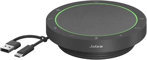 Jabra Speak2 55 Wireless Bluetooth Speakerphone - Portable Speaker with 4 Noise-Cancelling Mics, 50mm Full-Range Speakers & Wideband Audio - Certified Microsoft Teams Speaker - Dark Grey - style: Teams Certified