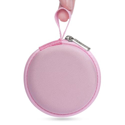 Ginsco Mini-Portable Hard Shell Earbuds Case for Apple EarPods Headphones USB-C Wired Ear Buds/Skullcandy Jib Wired Earbuds/Samsung Galaxy Wired Earbuds, Travel Case for Earphones Earplugs (1, Pink) - color: Pink