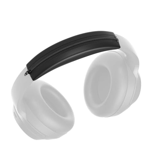 Replacement Headband Cover Soft Washable Silicone with Zipper Headband Protectors Cushion Compatible with iKF King Pro Wireless Over-Ear Headphones (Black) - color: Black
