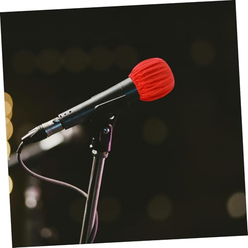 jojofuny 100pcs Disposable Microphone Covers Non Woven Protective Caps for Karaoke Recording Studio Speech Versatile Mic Cover Replacement for Various Occasions