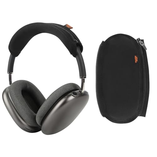 Headphone Cover for Apple AirPods Max, Soft Sports Fabric Replacement Headband Cushion Pad Cover Compatible with Apple AirPods Max Headphone Protector - Black