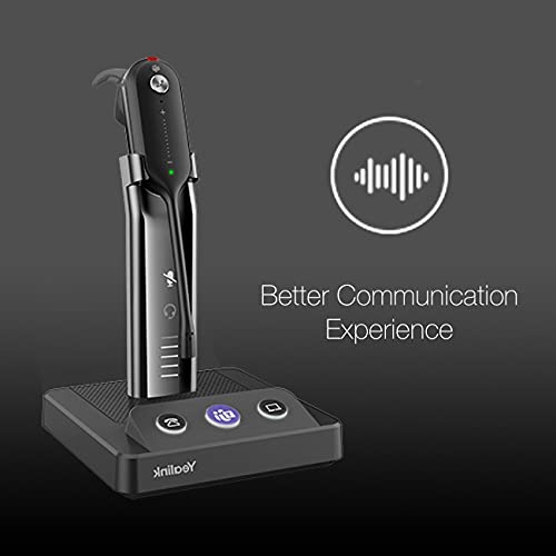 Yealink WH63 Teams Certified Headset with Headphones Stand Charger, Connects to Deskphone, PC/Mac, Made for Video Meeting on Teams, Zoom, RingCentral, Webex, Meet, Global Teck Microfiber Included