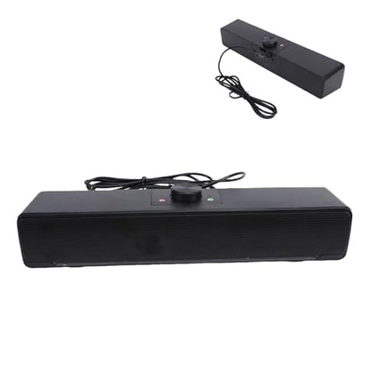 Diyeeni Computer Speakers, Wired USB Powered Bluetooth Computer Sound Bar with RGB & Volume Knob, HiFi Stereo Portable Gaming Sound Bar Speaker for Desktop Monitor