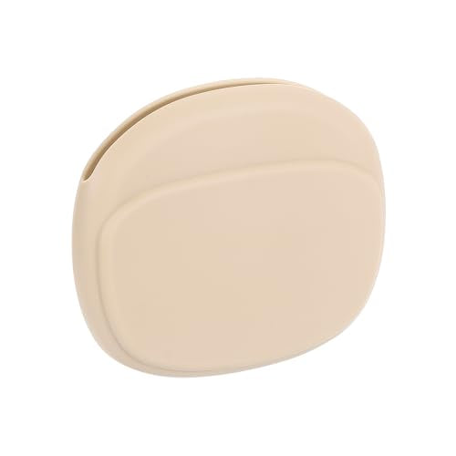 HARFINGTON Earbuds Cases, Wired Earphone Case Holder Organizer, Silicone Ear Buds Case Small for USB Cable, Earphones, Beige - color: Beige
