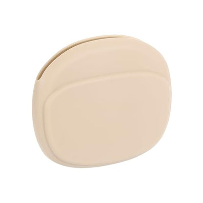 HARFINGTON Earbuds Cases, Wired Earphone Case Holder Organizer, Silicone Ear Buds Case Small for USB Cable, Earphones, Beige - color: Beige