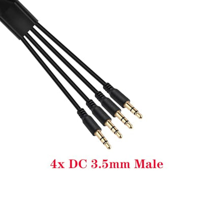 DC3.5mm Headset Splitter Audio Extension Cable,3.5mm to Dual Headphone Cord | 1 to 2 Way 1/8" TRS male to 2 male Stereo Jack Adapter for Smartphone,Computer,Mp3,Earphone,Speakers (1meter) (4 Way) - style: 4 Way