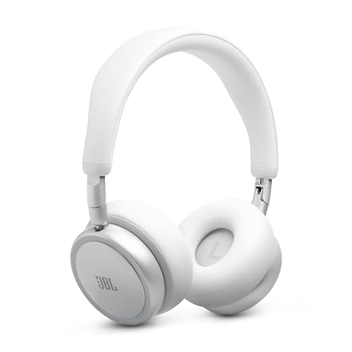JBL Live 680NC - Noise Cancelling Headphones - White | JBL Signature Sound with Hi-Res Audio wired and wireless, True Adaptive Noise Cancelling 20, real time calibration - color: White