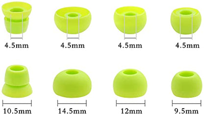 8pcs Silicone Eartips Earbuds Replacement Ear Tips Compatible with Beats by dr dre Powerbeats 3 Stereo Wireless Earphones (Green) - color: Green