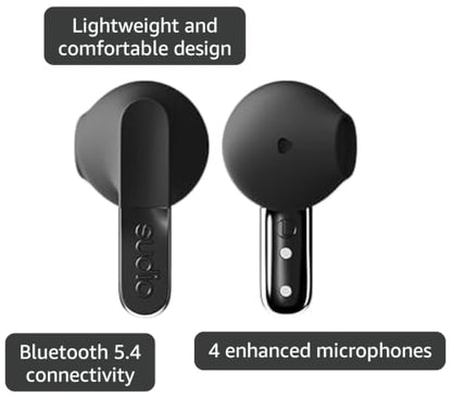 Sudio N3 True Wireless Bluetooth On-Ear Earbuds – High-Definition Sound, 30-Hour Playtime, Clear Calls, Sweat & Splash Resistant, Eco-Friendly Recycled Plastics (Black) - color: Black