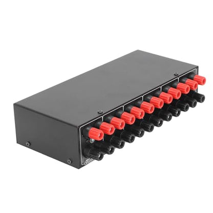 Audio Selector Box, 2 Speaker Out Passive Selector Switch Manual Switching Wide Compatibility for Music