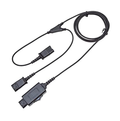 Y-Splitter Adapter Y-Training Cable with Mic Switch Compatible with Plantronics QD Headset for Training Purposes - size: Toggle switch + plantronics-qd