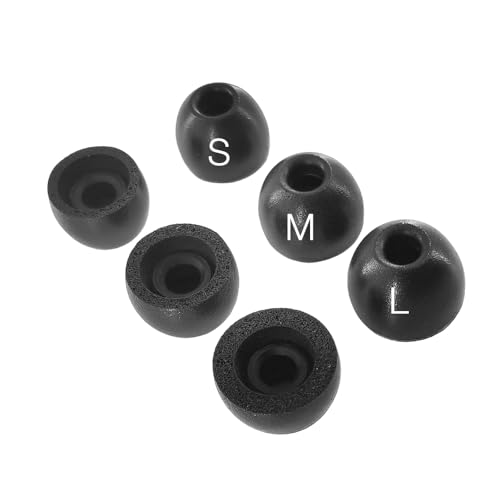 Replacement Memory Foam Eartips for Raycon Earbuds,3 Pairs,Upgrade | Compatible with Raycon The Everyday Bluetooth Wireless Earbuds / Raycon Pro Earpad Ear Tips,with S/M/L size, Black