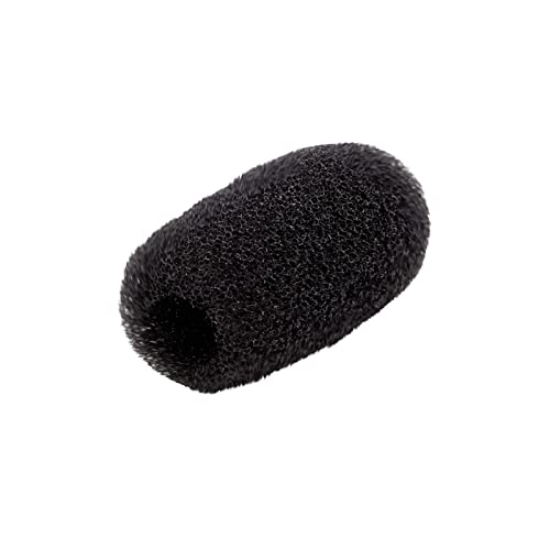 Juvale Headset Microphone Foam Windscreens - Noise Reduction Microphone Windscreens - Wind Muff for Mic Shield & Lapel Mic Covers - Pack of 24, 0.8 in, Black