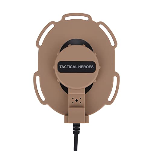 Under-Helmet Single-Ear Bowman-Style 7.0mm TP-120 Headset for Civilian U94 | Works with Civilian Version U94 PTT, Airsoft/Outdoor Team Comms, Clear Audio Tactical Earpiece, Left/Right Ear Swappable