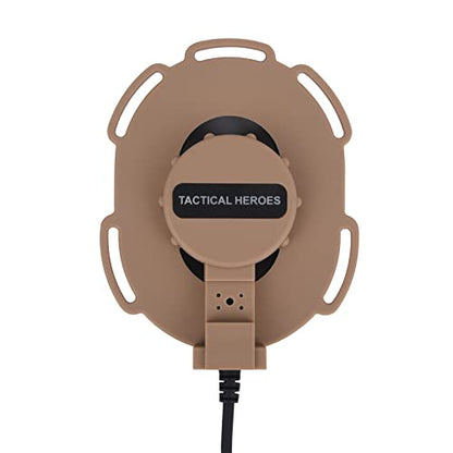 Under-Helmet Single-Ear Bowman-Style 7.0mm TP-120 Headset for Civilian U94 | Works with Civilian Version U94 PTT, Airsoft/Outdoor Team Comms, Clear Audio Tactical Earpiece, Left/Right Ear Swappable