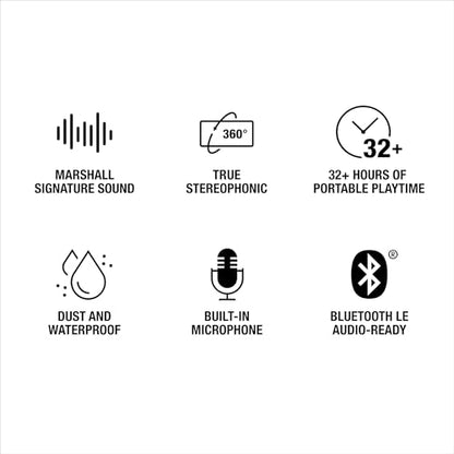 Marshall Emberton III Portable Bluetooth Speaker - Rugged Waterproof/Dust-Proof Design | Loud Stereo Sound, Deep Bass | Compact and Wireless for Travel and Outdoors - Midnight Blue - color: Blue