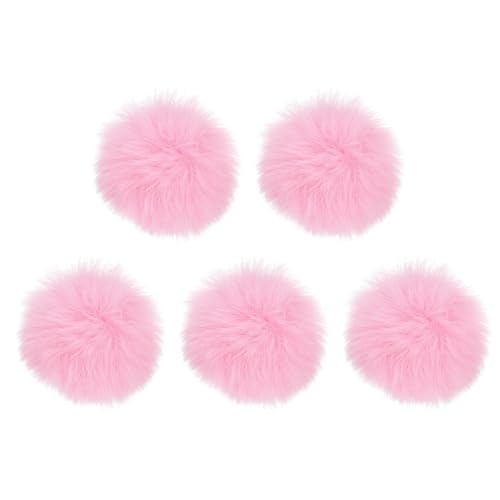 MECCANIXITY Furry Microphone Windscreen 10mm x 55mm Mic Cover Windshield for Indoor Outdoor Microphone Pink 5 Pack - color: Pink