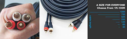 STEREN 25' Python Dual-Audio Cable - color: 2-Male to 2-Male, size: 25 Feet