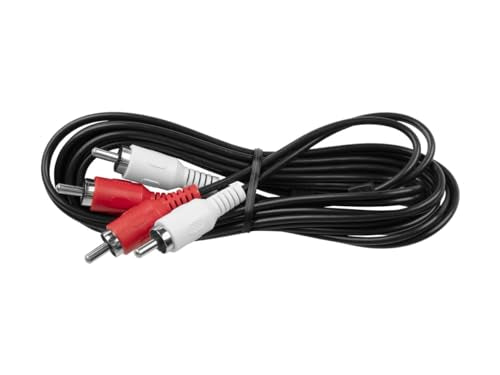 Monoprice 6ft 2 RCA Plug/2 RCA Plug M/M Cable - Black - size: 1 Count (Pack of 1)