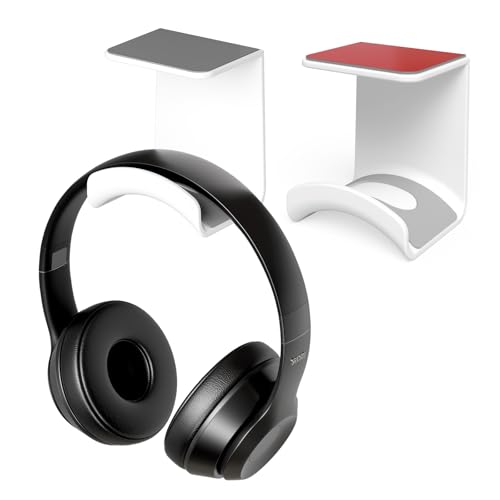Universal Gmae Headphone Stand Under-Desk Headset Hook Adhesive Headphone Hanger for Ear Headphone, Game Accessories(Under Desk White) - color: Under desk White