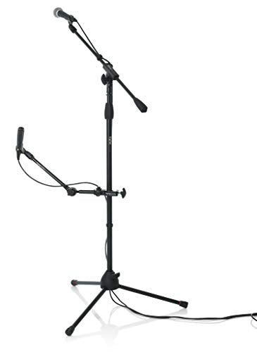 Gator Frameworks Adjustable Angled Mini Boom Arm with Interlocking Design, 9" Boom Arm (GFW-MIC-CLMPBM9)