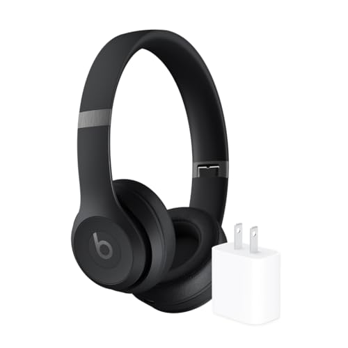 Beats Solo 4 Wireless Headphones with 20W Power Adapter - Matte Black - color: Matte Black, style: With Power Adapter
