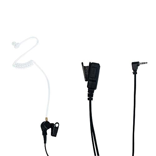 1 Pin 2.5MM Nipple Covert Acoustic Tube Earpiece Headset with MIC PTT for Motorola Talkabout Walkie Talkie 2 Way Radio MH230R T200 T260 T460 T600 MR350R MT350R MS350R 2 Pack | 2-Pack, nipple earbud, acoustic tube, PTT mic, 2.5mm 1-pin; Compatible with Mot
