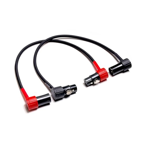 WJSTN 3-Pin Female Right Angle XLR to 3-Pin Male Right Angle XLR Cable 100° Adjustable, Professional Audio Balanced Interconnect for Microphones, Mixers, Speakers -, 2-Pack (2Feet) - size: 2Feet