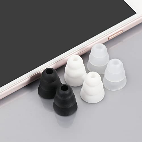 Replacement Triple Flange Ear Tips Earbuds Silicone for in Ear Headphones in-Ear Hole 4.0mm,Silicone - color: T