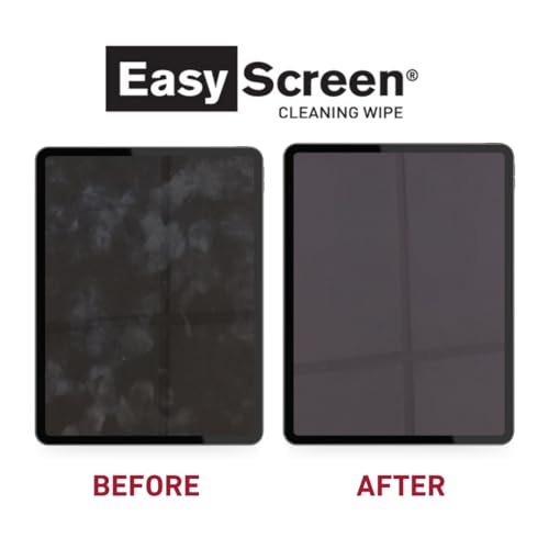 Easy Screen, Premium Screen Cleaning Wipes, Electronics, Touchscreens, and Glasses Cleaner, 50 Individual Packets Per Box, Large 5” x 8” Wipe