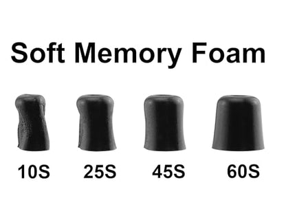 Foam Ear Tips for Walkers, ISOtunes, Westone, Shure, Plugfones | Replacement Memory Foam Tips, Ultimate Comfort, 3 Pairs (Black, SML) - size: SML