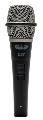 CAD Audio D27 Supercardioid Handheld Dynamic Microphone – QuietTouch On/Off Switch, Neodymium Capsule, Metal Construction