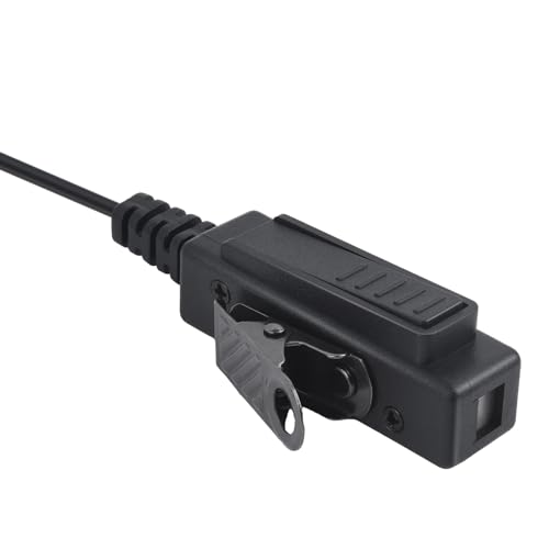 2 Wire Acoustic Tube Ear Piece Ptt Mic Earpiece Two Way Radio Headset for Motorola Talkabout Walkie Talkie T260tp(Black,Wired)