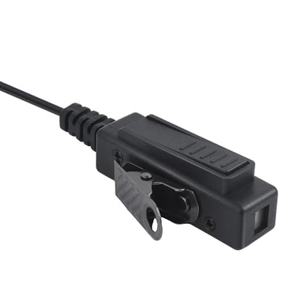 2 Wire Acoustic Tube Ear Piece Ptt Mic Earpiece Two Way Radio Headset for Motorola Talkabout Walkie Talkie T260tp(Black,Wired)