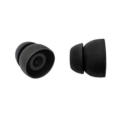 NOBUNAGA Labs Double Flange Silicone Eartips Black 4 Pack TIP-2