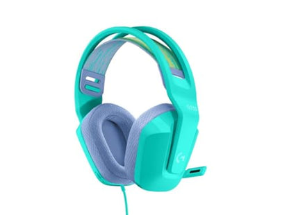 Logitech G335 Wired Gaming Headset, with Flip to Mute Microphone, 3.5mm Audio Jack, Memory Foam Earpads, Lightweight - Mint