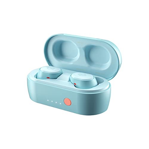 Skullcandy Sesh Evo in-Ear Wireless Earbuds, 24 Hr Battery, Microphone, Works with iPhone Android and Bluetooth Devices - Bleached Blue - color: Bleached Blue