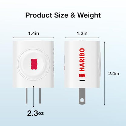 Haribo Charger Block for Apple Watch, 3-in-1 PD 20W USB C Charging Station with Built-in Wireless Smart Watch Charging, Dual Ports Wall Charger Compatible with iPhone,AirPods,iWatch - color: Blue