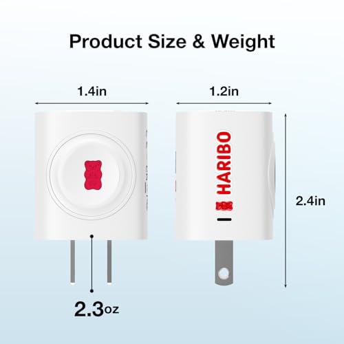 Haribo Charger Block for Apple Watch, 3-in-1 PD 20W USB C Charging Station with Built-in Wireless Smart Watch Charging, Dual Ports Wall Charger Compatible with iPhone,AirPods,iWatch - color: Red